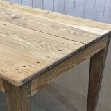 19th century farmhouse table in raw fir and chestnut
