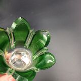 Old green crystal bottle XIXème