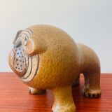Vintage Lisa Larson pour Gustavsberg Midi Bulldog Ceramic Sculpture. Céramique Bulldog vintage.