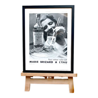 Affiche vintage originale publicitaire Marie Brizard alcool années 1930