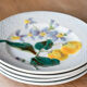 Set of 4 dessert plates in slip St Amand Hamage