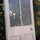 Glass door 82,8x215,3cm old translucent glazing