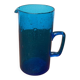Broc en verre bleu fait main, années 1960