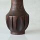 Sculpted wooden vase in Wabi-Sabi style from the 1960s.