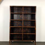 Vintage bookcase asian black
