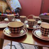 Set of coffee/tea cups and small vintage tile bowls Villeroy & Boch