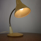 Adjustable Desk Lamp in Sand Painted Metal and Chrome-Plated Spiral Arm, 1970s