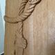 Sculpture bas relief noeud bois