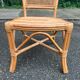 2 rattan and caned chairs in colonial bistro style from the 1990s.