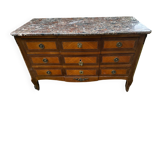 Transitional Louis XV - Louis XVI commode from the 19th century.