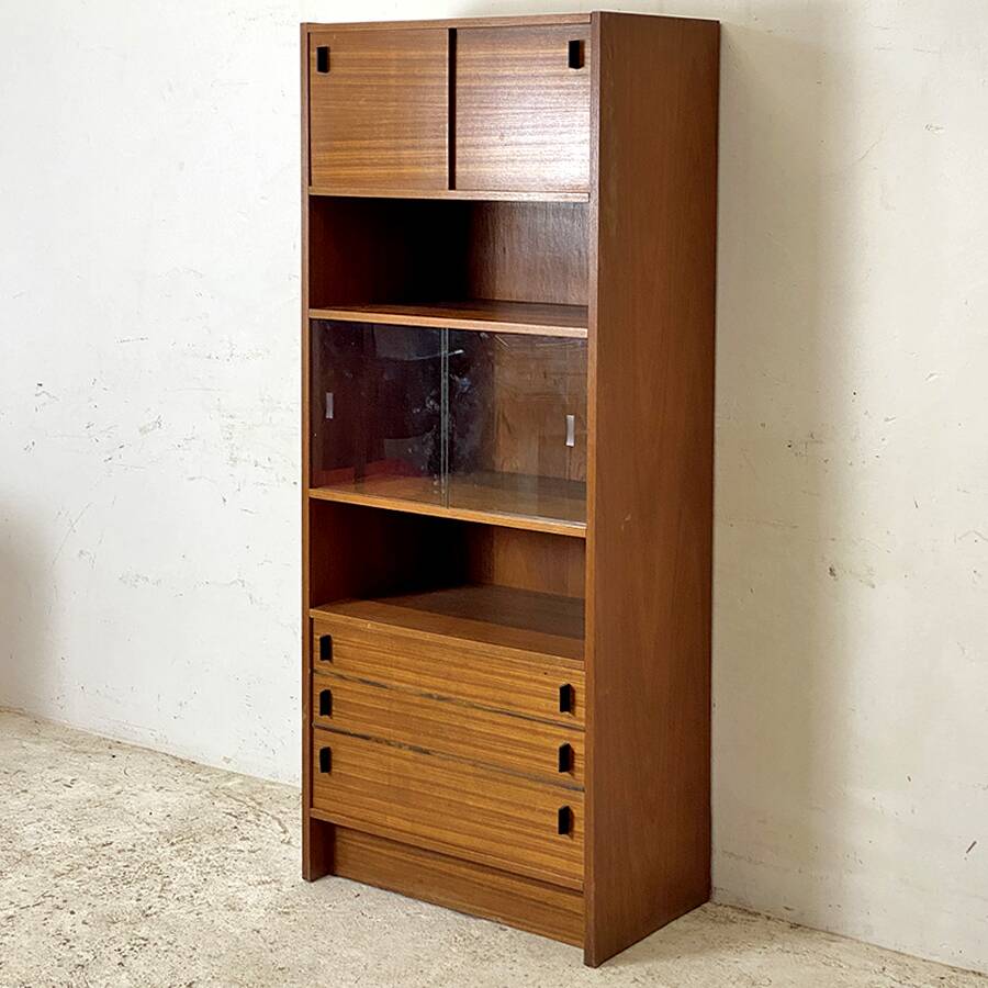 Vintage 70s display cabinet and chest of drawers