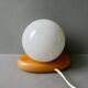 Pine pebble lamp with its opaline, 70s