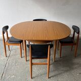 1960s Mid-Century dining table and dining chairs by Schreiber Furniture