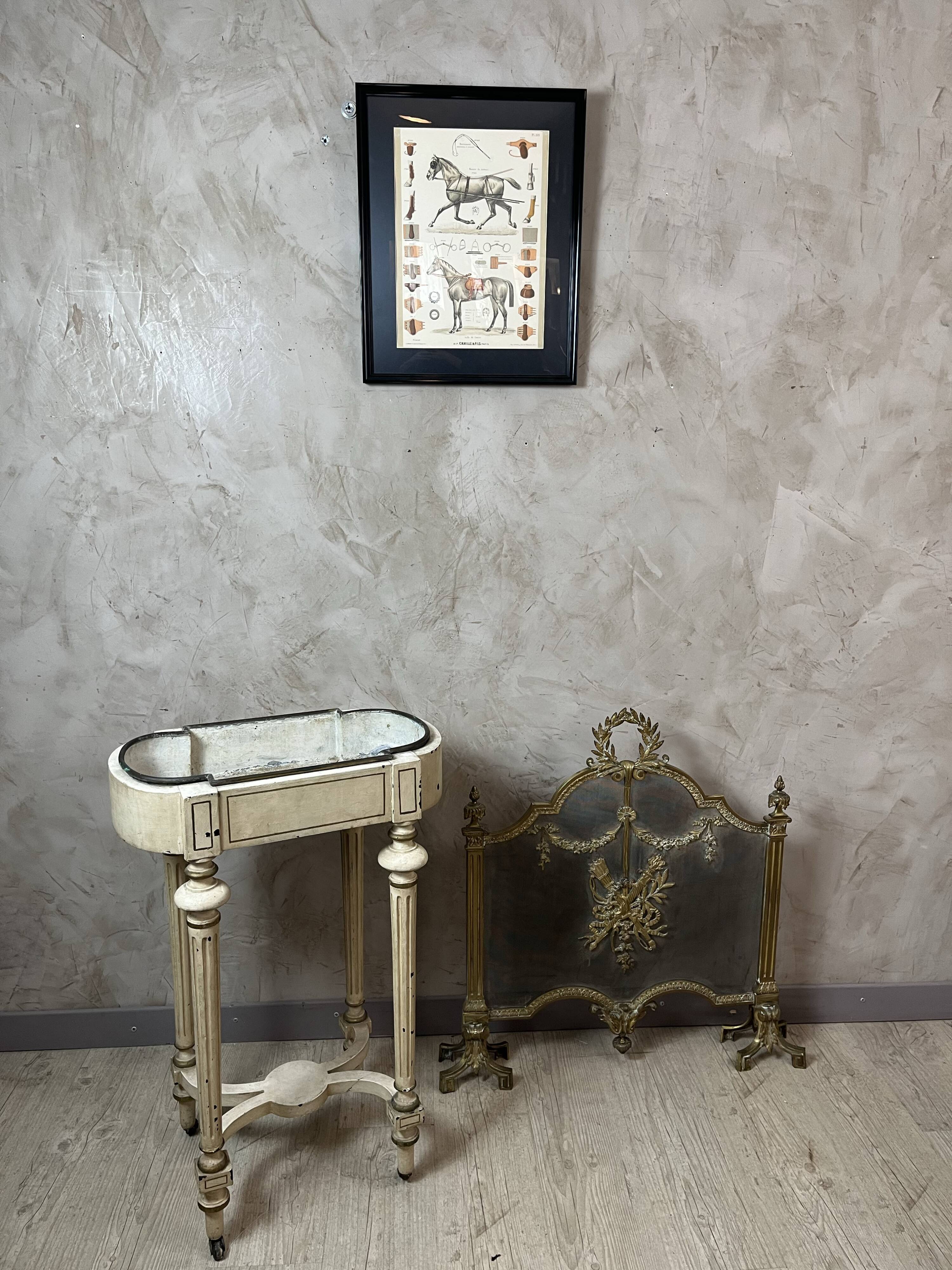 Jardinière Louis XVI en bois peint