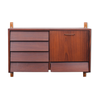 Teak hanging wall cabinet holland 1960s