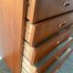 Danish teak chiffonier chest of drawers with 5 drawers