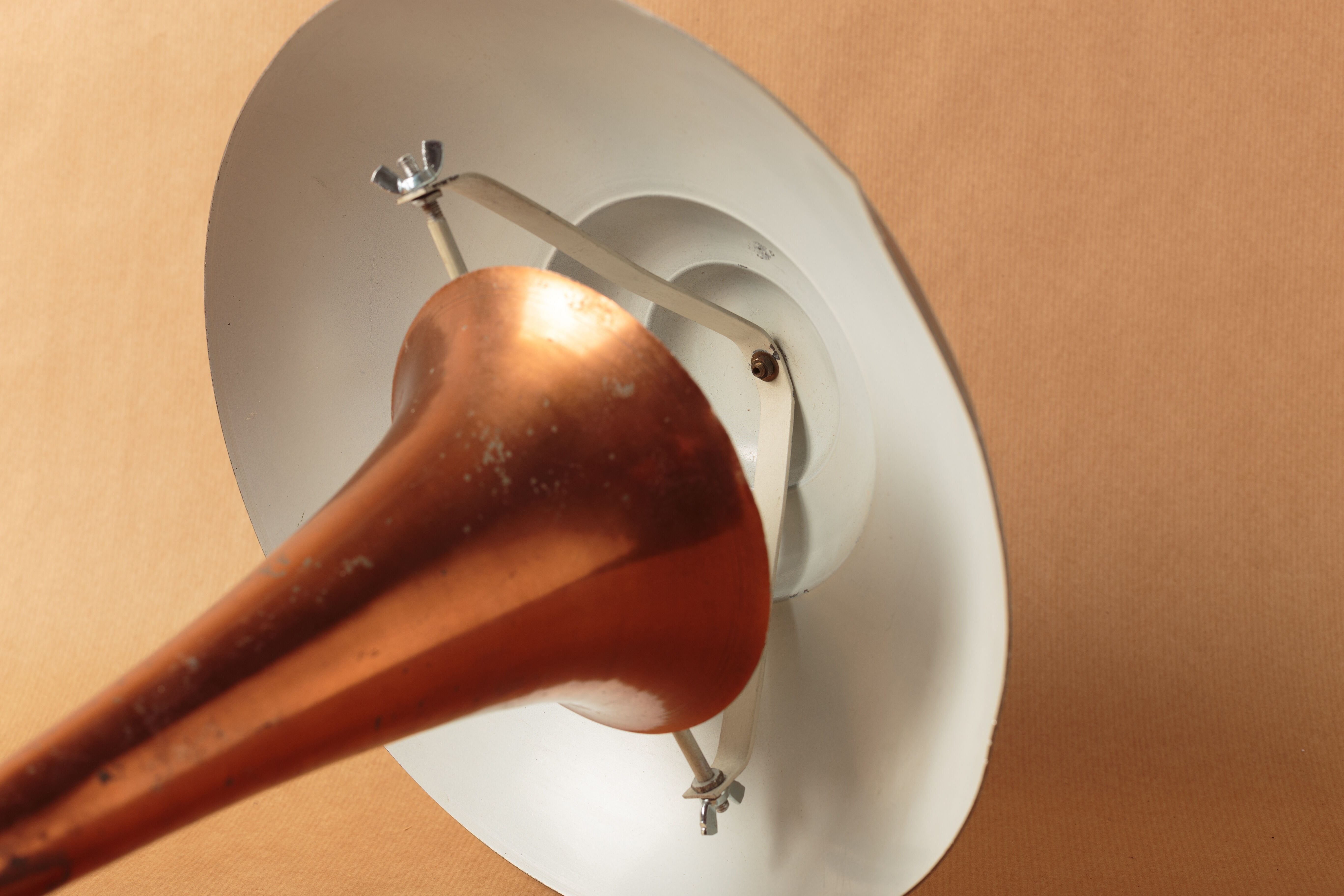 Desk lamp mushroom copper metal art deco 1930 1940