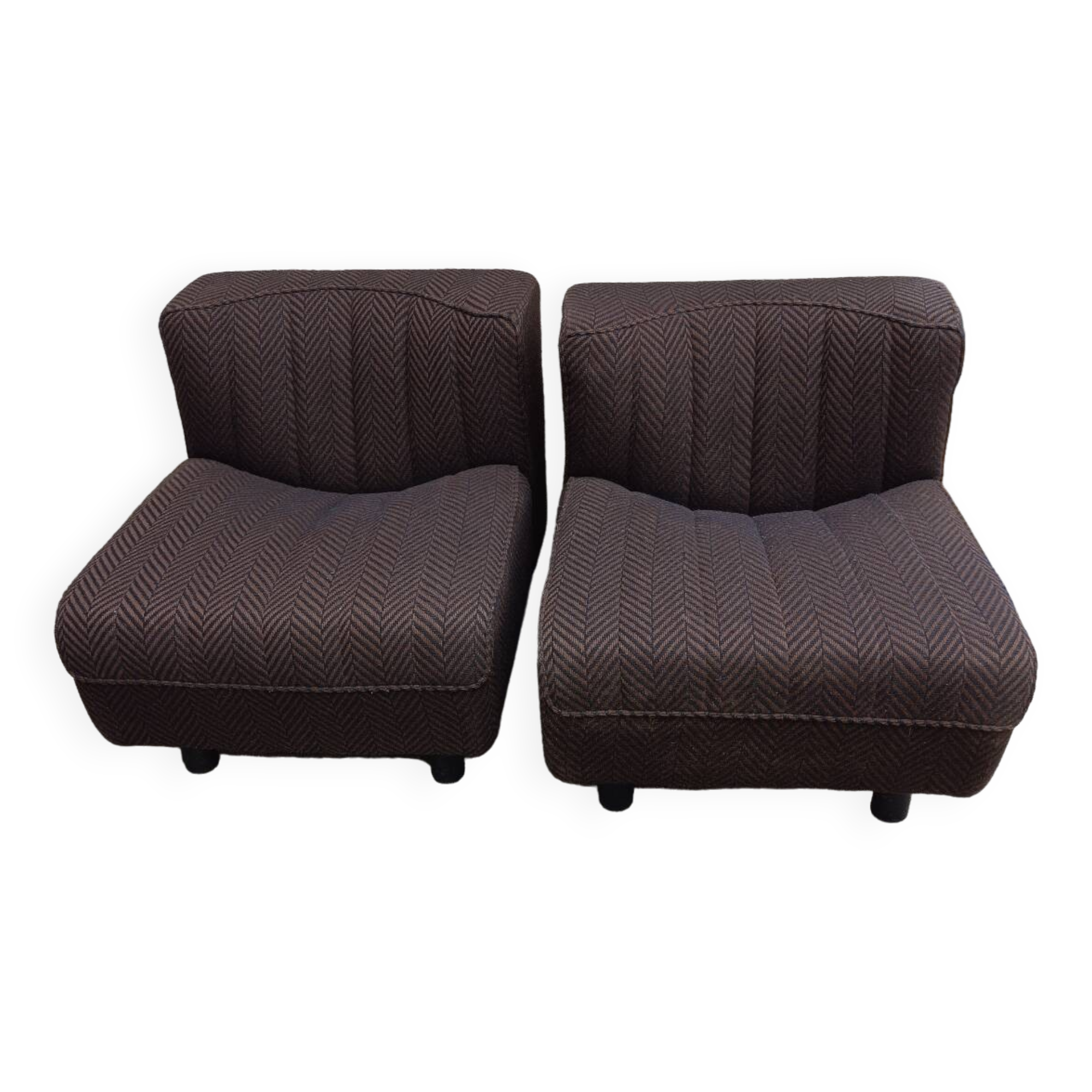 Pair of Tito Agnoli low chairs