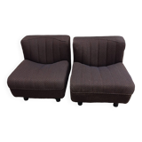 Pair of Tito Agnoli low chairs