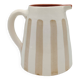 100% Handmade Two-Tone Striped Ceramic Pitcher