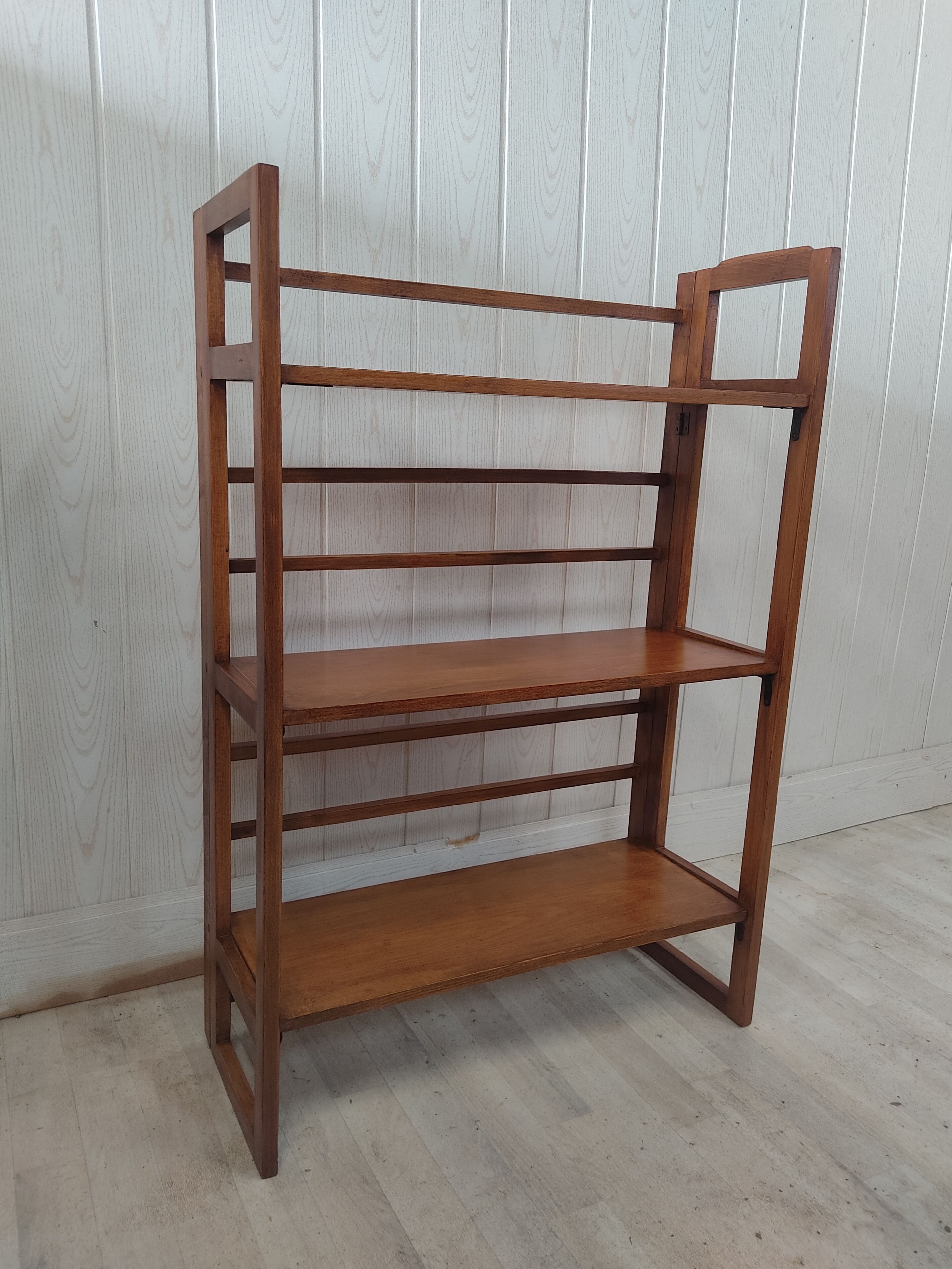 Vintage folding shelf in solid wood