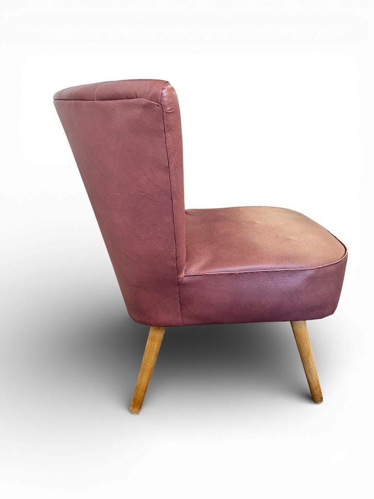Vintage pink cocktail chair / single chair / retro chair