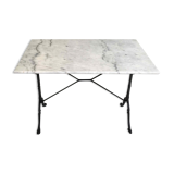 Marble and cast iron bistro table
