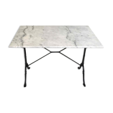 Table bistrot marbre et fonte