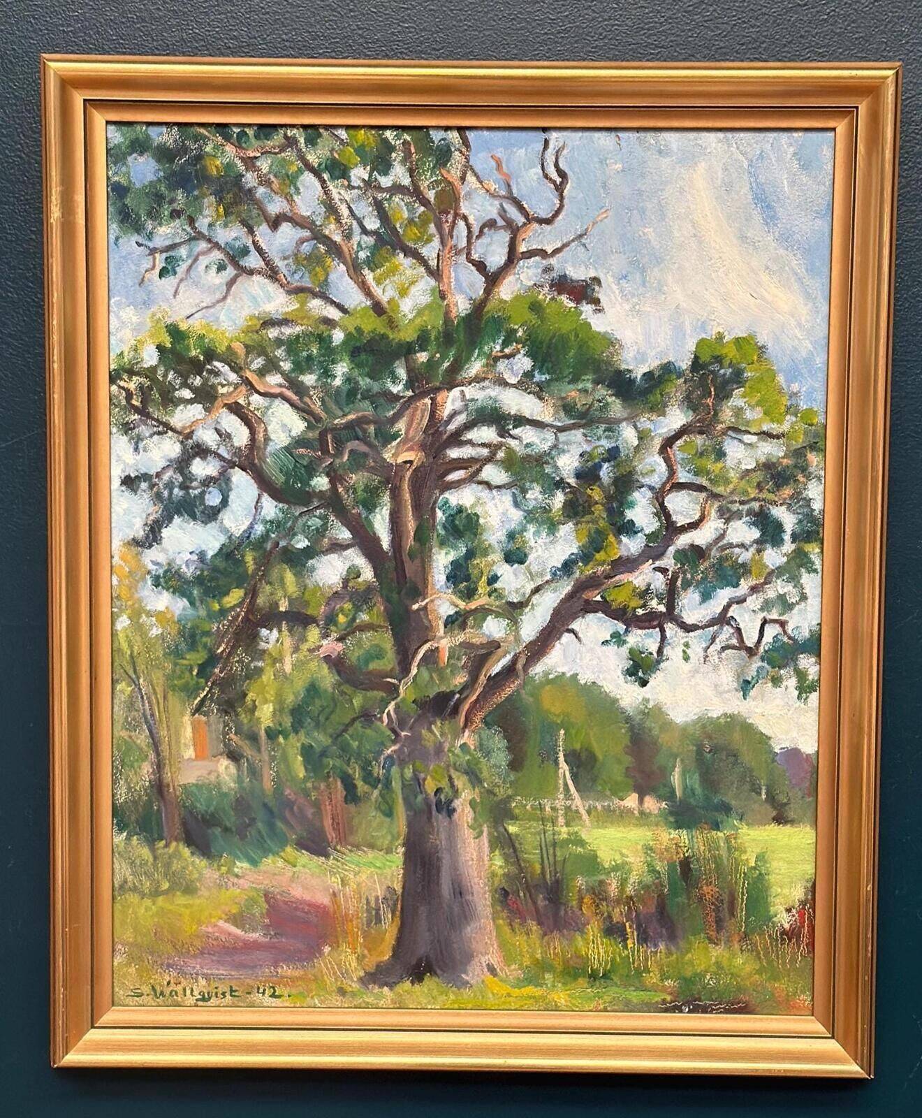 Swedish Oil on Panel – “Majestic Tree” by Sven Wallqvist