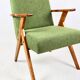 Armchair chair like Puchała armchair boucle green - 2 pieces available