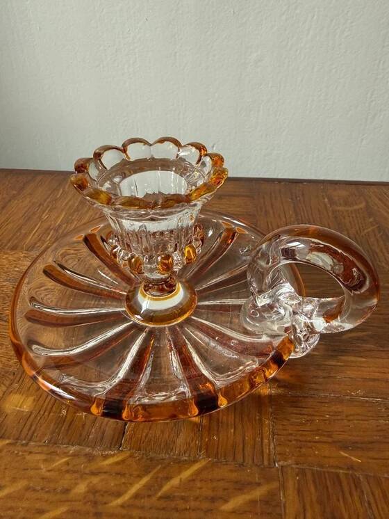Handheld Candle Holder in Bohemian Crystal – Vintage Charm