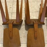 3 wooden chairs designed by André Sornay, 1960