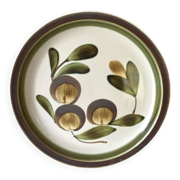 Plat céramique, 29 cm, « fleurs boutons »
