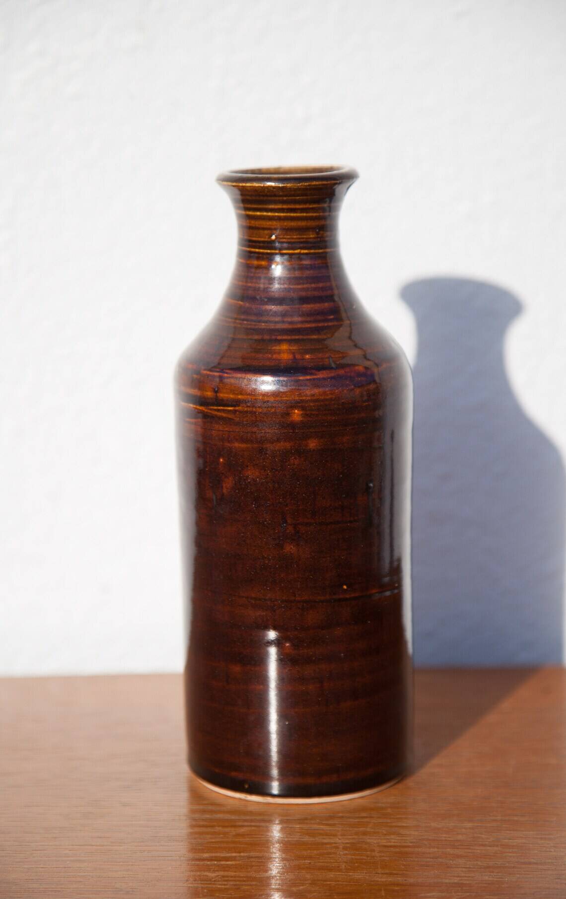 Ceramic signed Kate Weaver, ceramic bottle, signed pottery, interior decoration, 70'