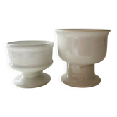 Paire de petits vases blancs 