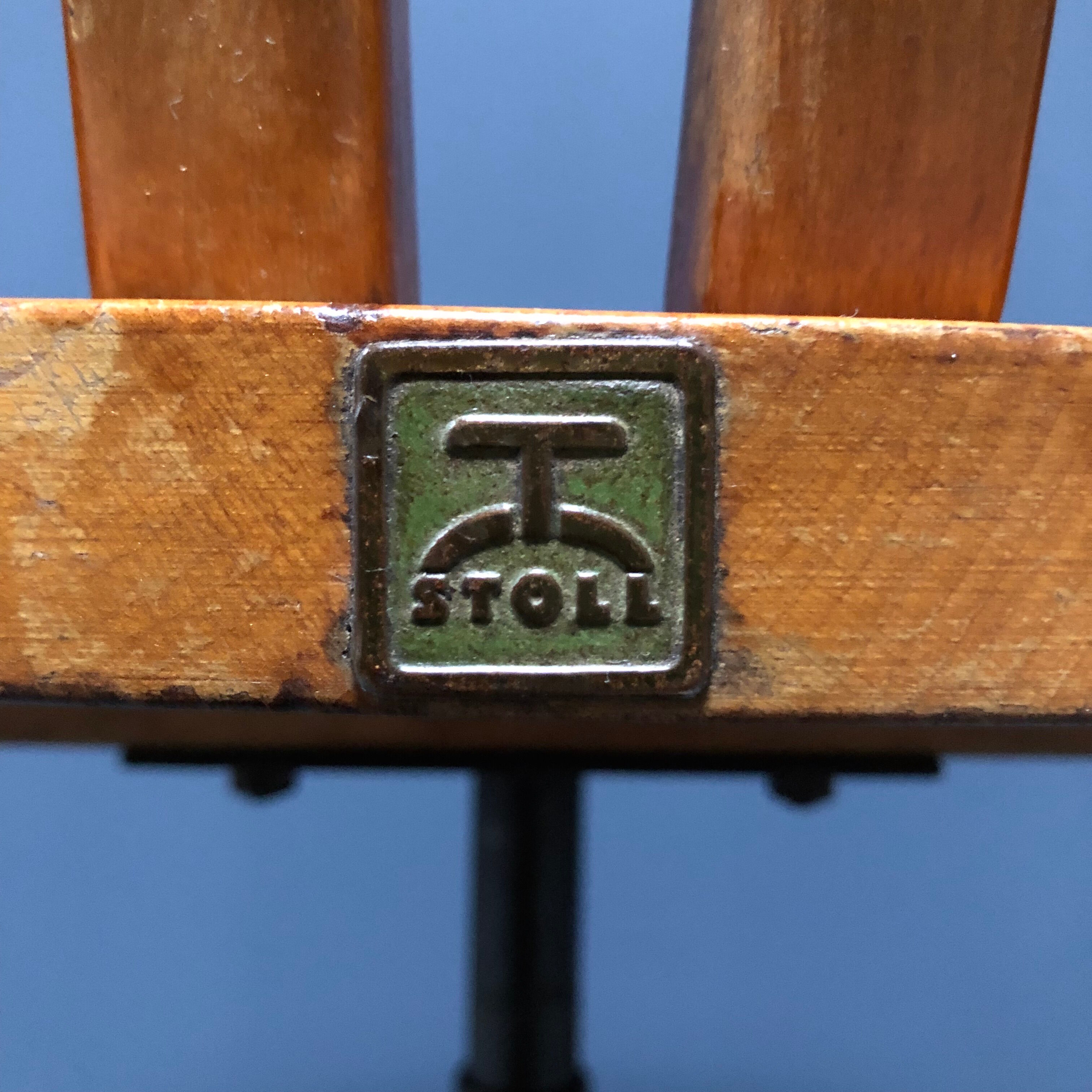 Chaise de bureau hêtre par Albert Stoll années 1940
