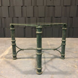 Table d’appoint en fer et vert patine antique
