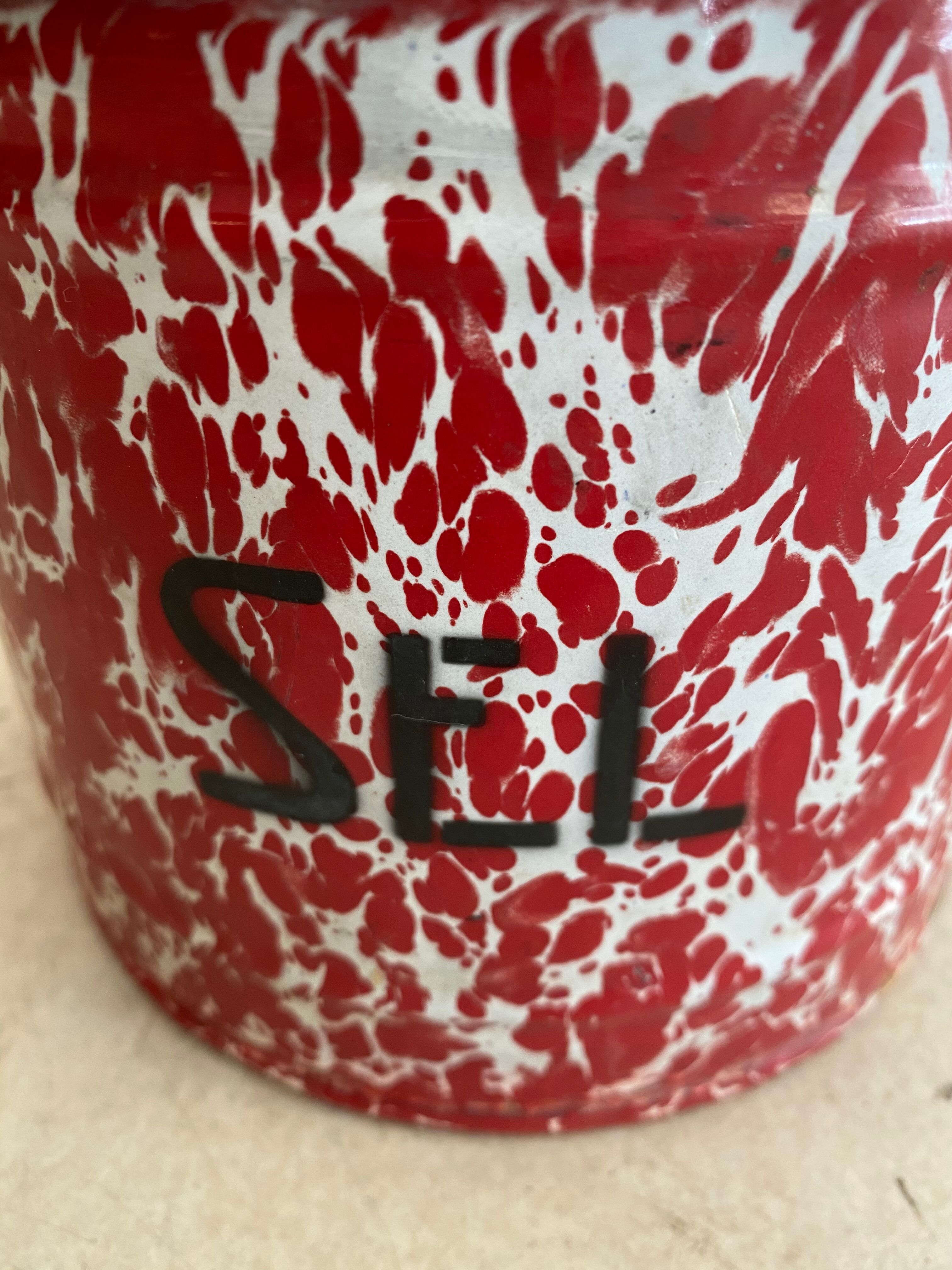 Salt box enamelled sheet metal