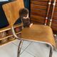 Old children's school chair wood and metal