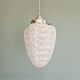 Art Deco pendant light in white speckled glass, 1920s-30s