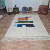Handmade wool Berber rug 250 x 150 cm