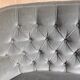 Blue velvet toad sofa