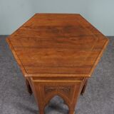 6-sided side side table in Jugendstil Art Nouveau style