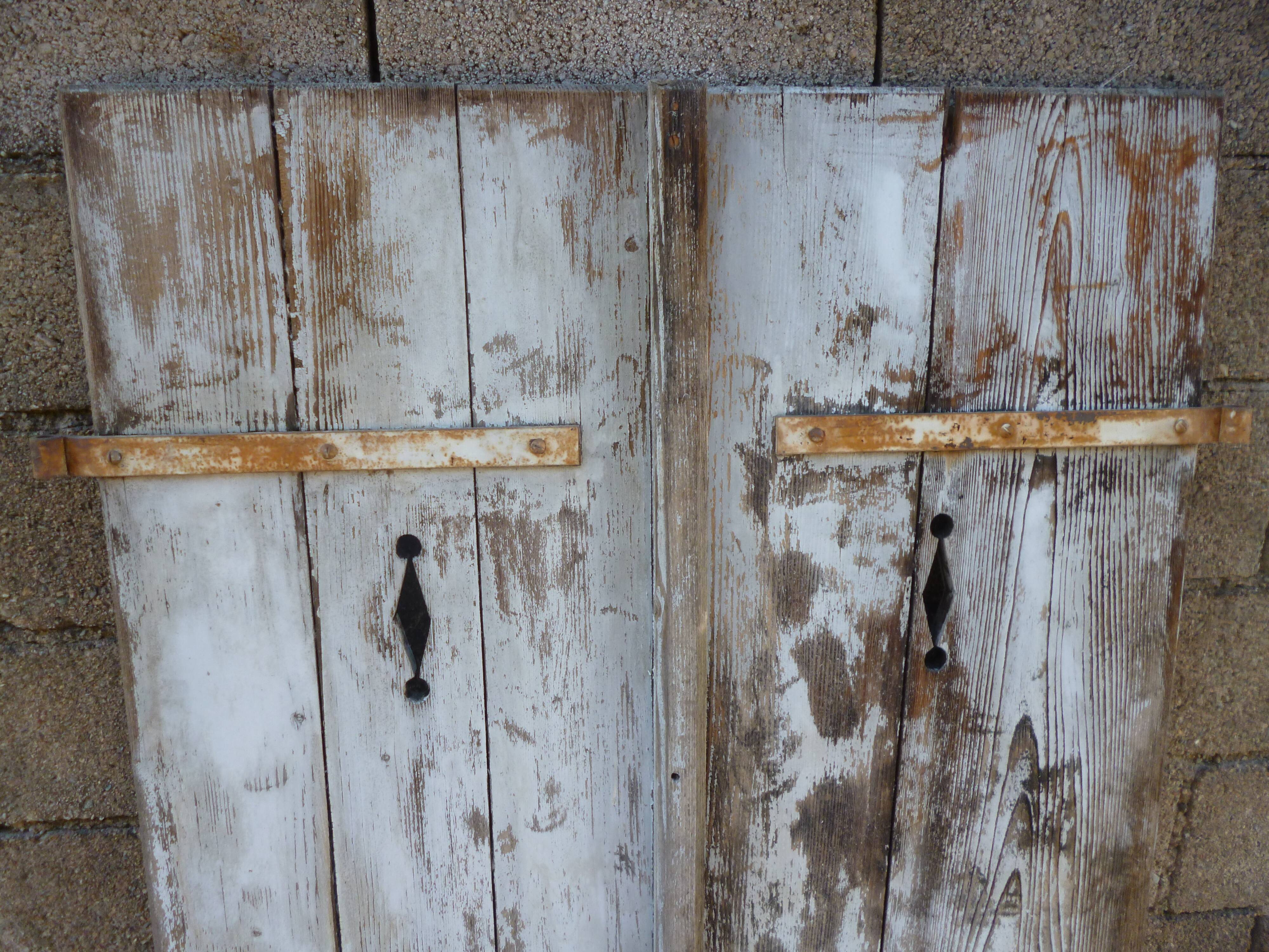 Pair of old shutters