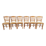 6 Straw Chairs