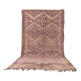 Tapis Beni Mguild vintage violet 186 x 353 cm - Tapis en laine berbère fait main