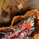 Vintage leaf-shaped earthenware centerpiece/trinket tray
