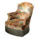 Fauteuil crapaud en velours multicolore