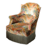 Multicolored velvet toad armchair