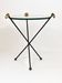 French mid-century mirror side table, Jacques Adnet style, brass, 1950s.